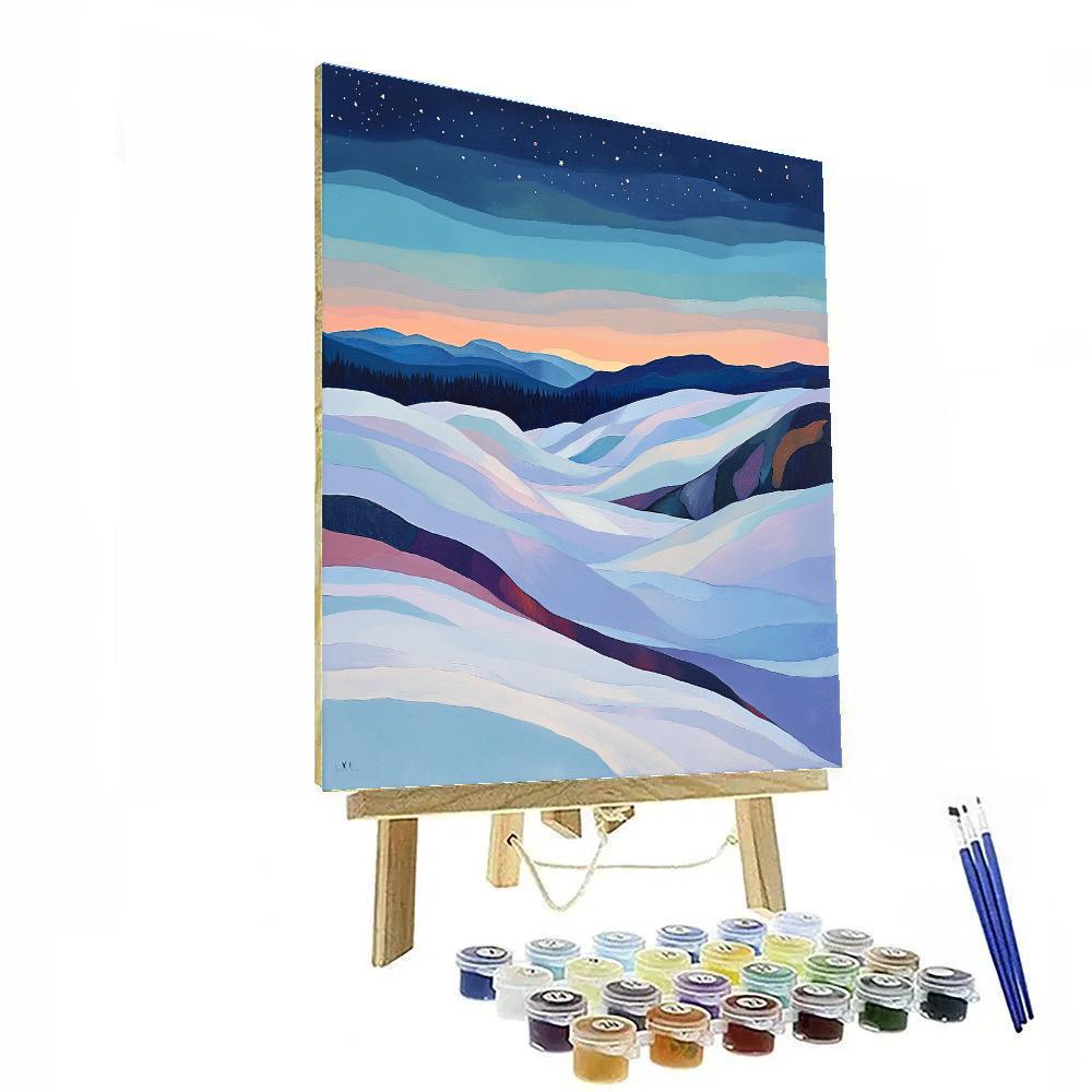 A.Y. Jackson Inspired Polar Night Snowfields In Colorful Silence Paint by numbers art