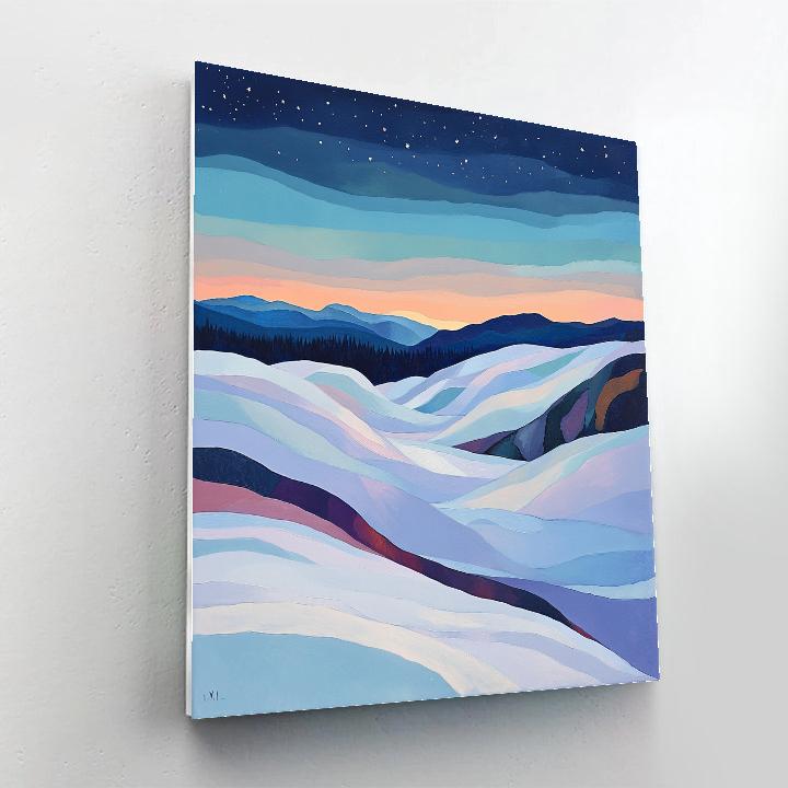 A.Y. Jackson Inspired Polar Night Snowfields In Colorful Silence Paint by numbers art