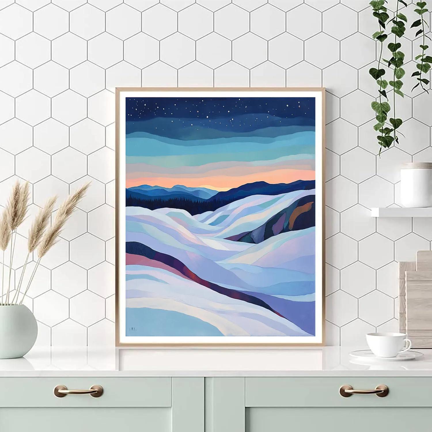 A.Y. Jackson Inspired Polar Night Snowfields In Colorful Silence Paint by numbers art