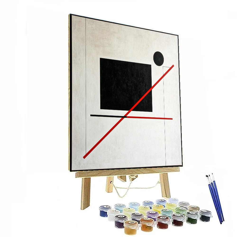 Kazimir Malevich Inspired Event Horizon Geometry Paint by numbers kits