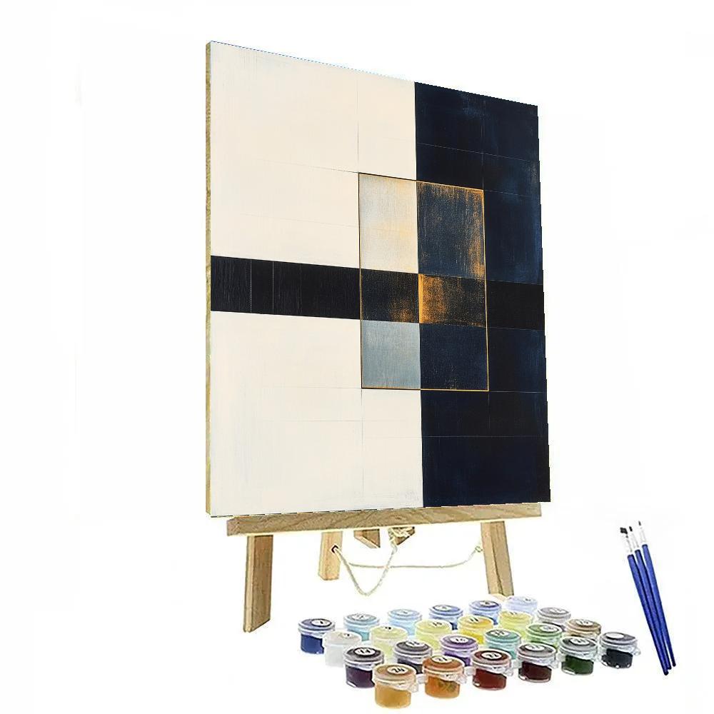 Kazimir Malevich Inspired Quantum Interference Grid painting number kit