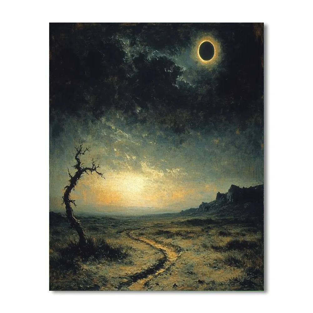 Francisco Goya Inspired Eclipse Over Ashen Moor Painting by numbers kit