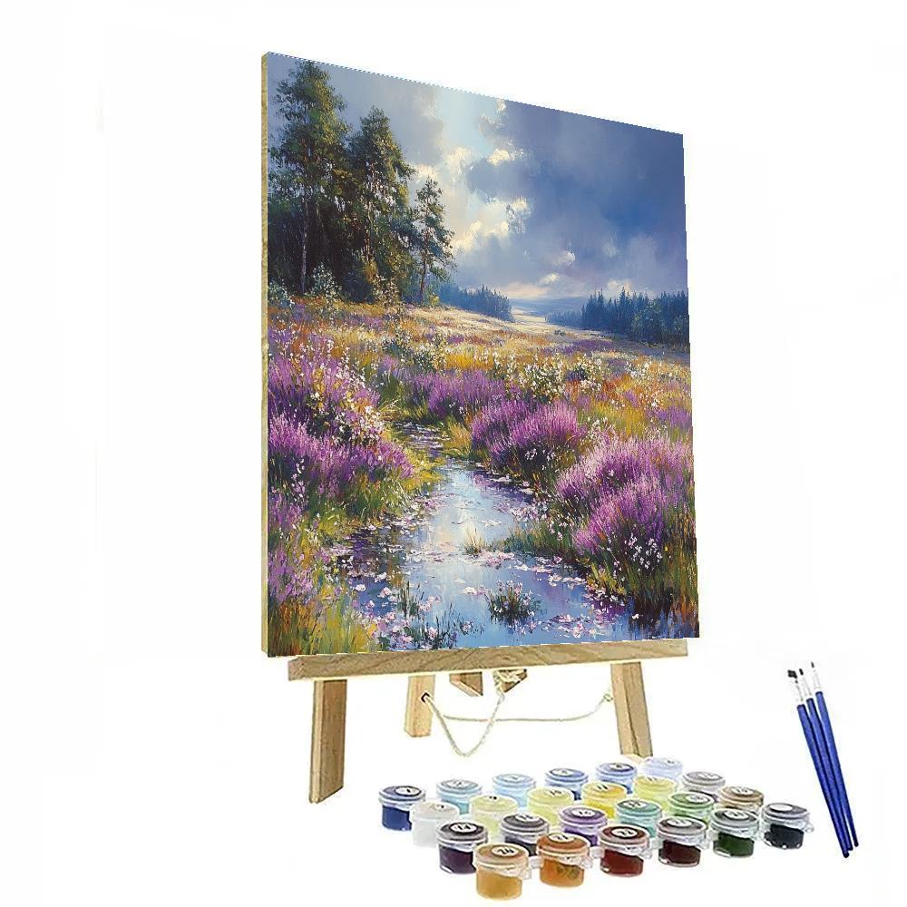 Claude Monet Inspired Heather Meadow After Summer Rain Number painting