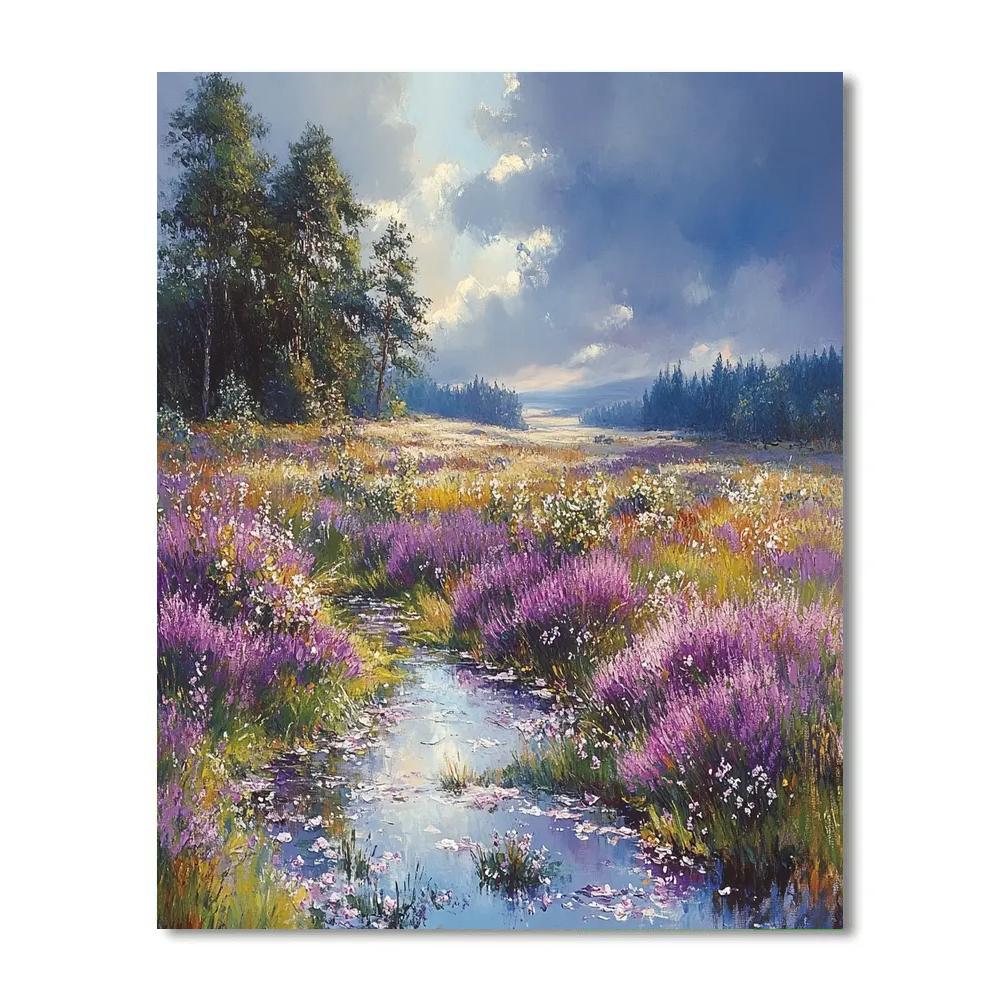 Claude Monet Inspired Heather Meadow After Summer Rain Number painting