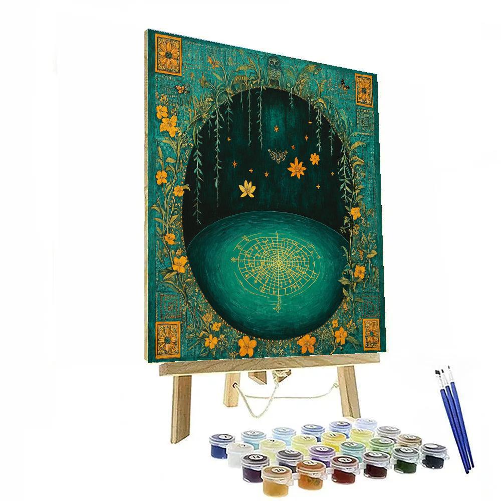Frida Kahlo Inspired Cenote Of Memories Star Map Number painting