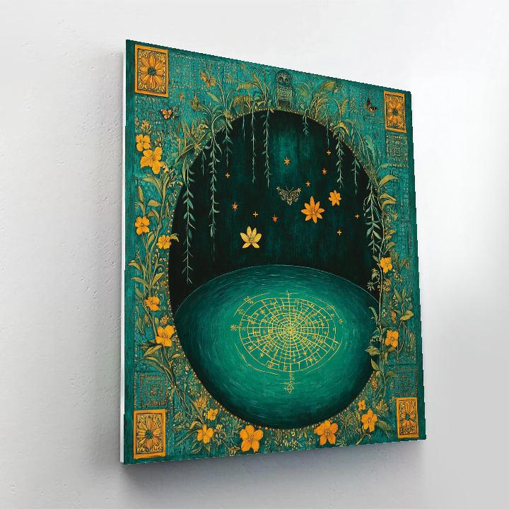 Frida Kahlo Inspired Cenote Of Memories Star Map Number painting