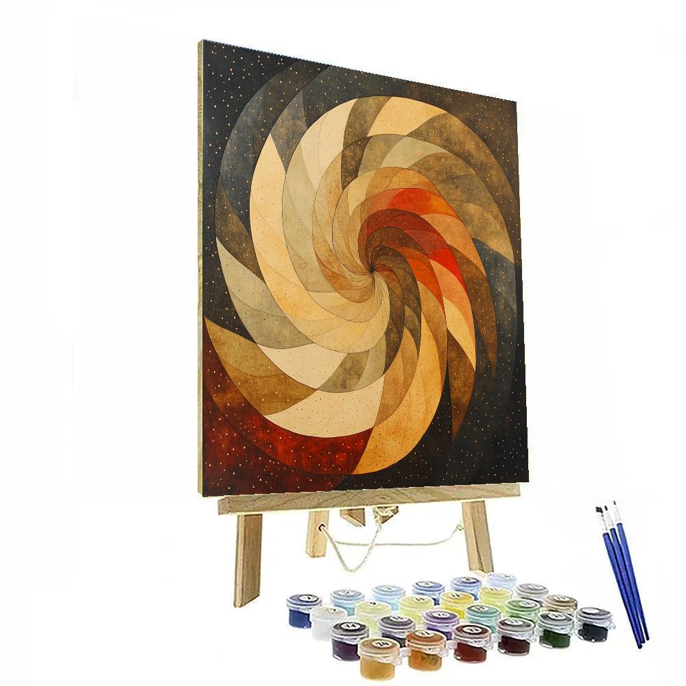 Nandalal Bose Inspired Cosmic Rangoli Whirlpool paint by numbers