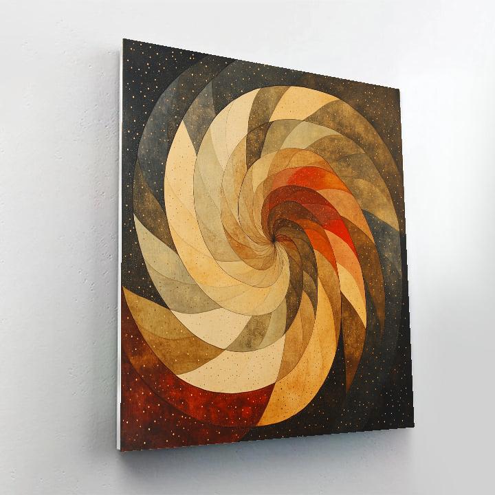 Nandalal Bose Inspired Cosmic Rangoli Whirlpool paint by numbers