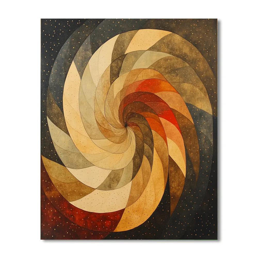 Nandalal Bose Inspired Cosmic Rangoli Whirlpool paint by numbers