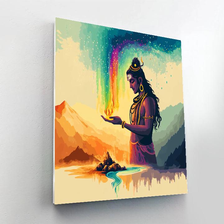 Aurora Forged Trident, Devotion To Shiva Number painting