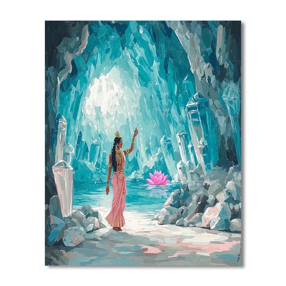 Parvati In Crystal Cave Of Inner Strength paint by number