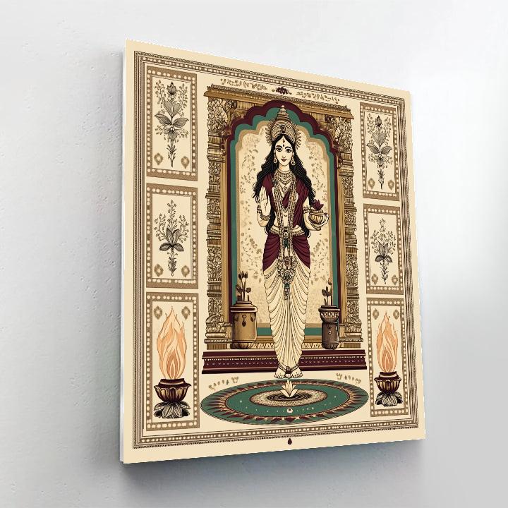 Parvati Guardian Of The Home Shrine Niche Painting by numbers kit