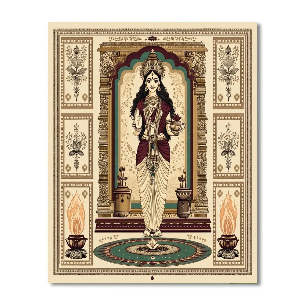 Parvati Guardian Of The Home Shrine Niche Painting by numbers kit