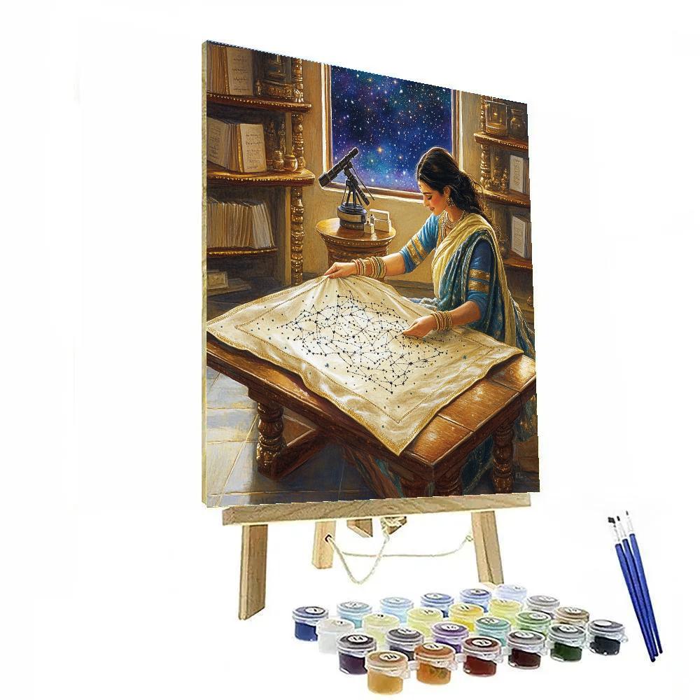 Parvati Star Map Weaver In Cosmic Studio painting number kit