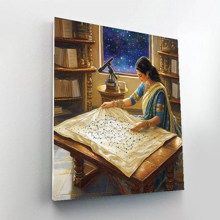 Parvati Star Map Weaver In Cosmic Studio painting number kit