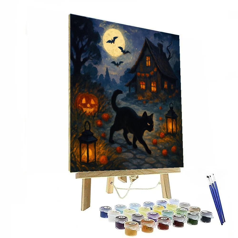 Lanterns Along The Cinder Orchard painting number kit