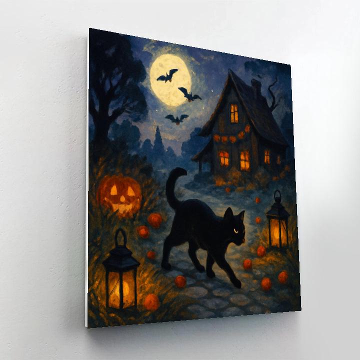 Lanterns Along The Cinder Orchard painting number kit