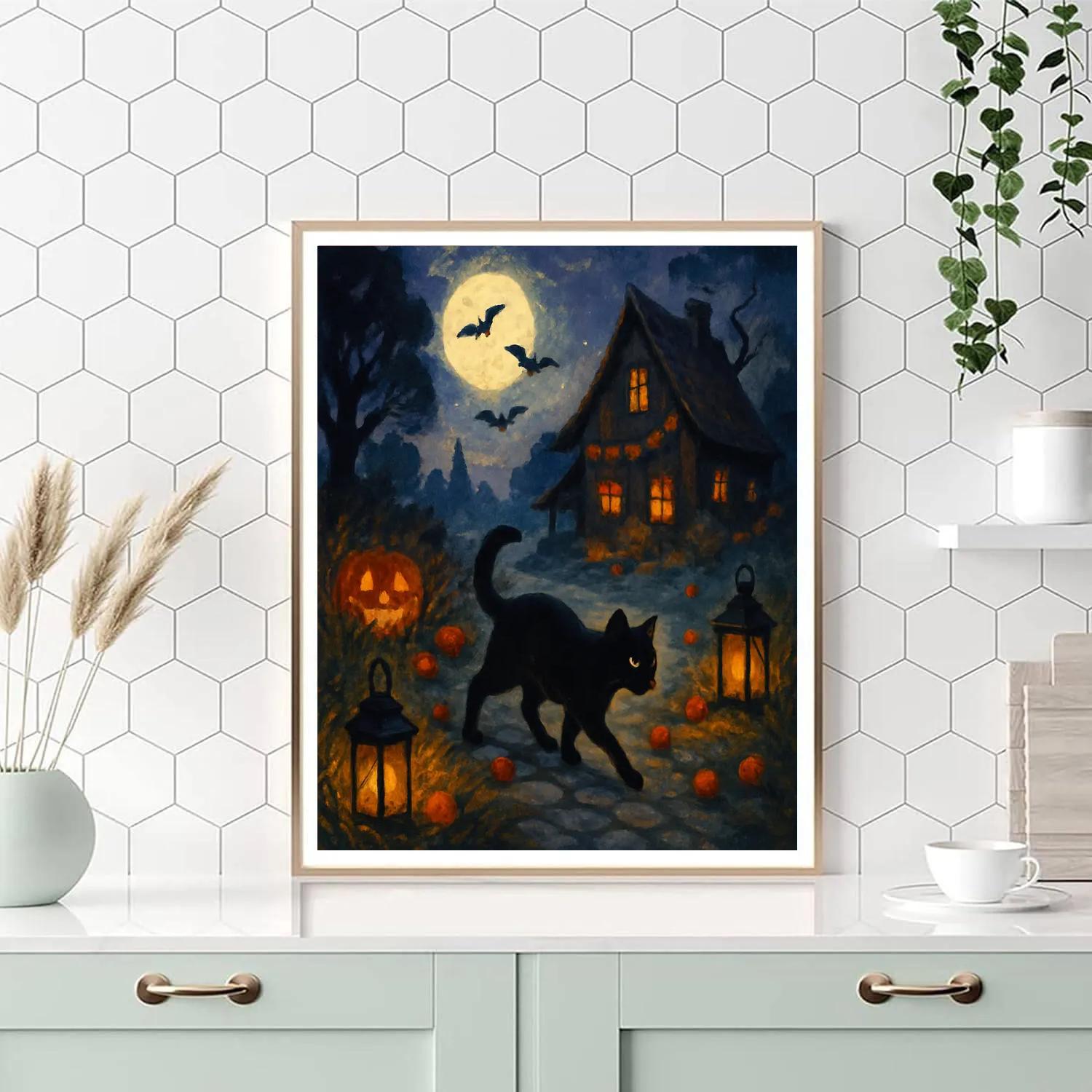 Lanterns Along The Cinder Orchard painting number kit