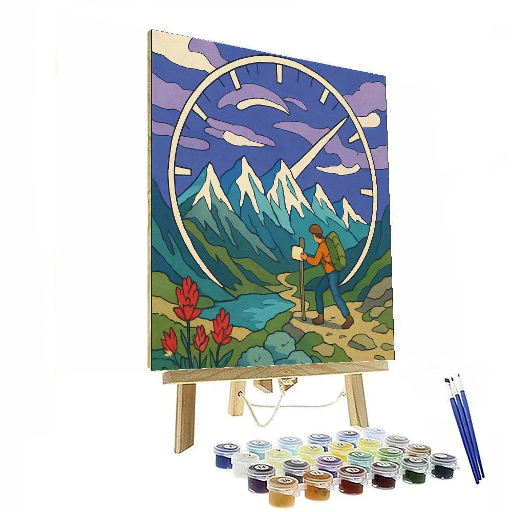 Weather Dial Mountain Panorama Numbered painting kits