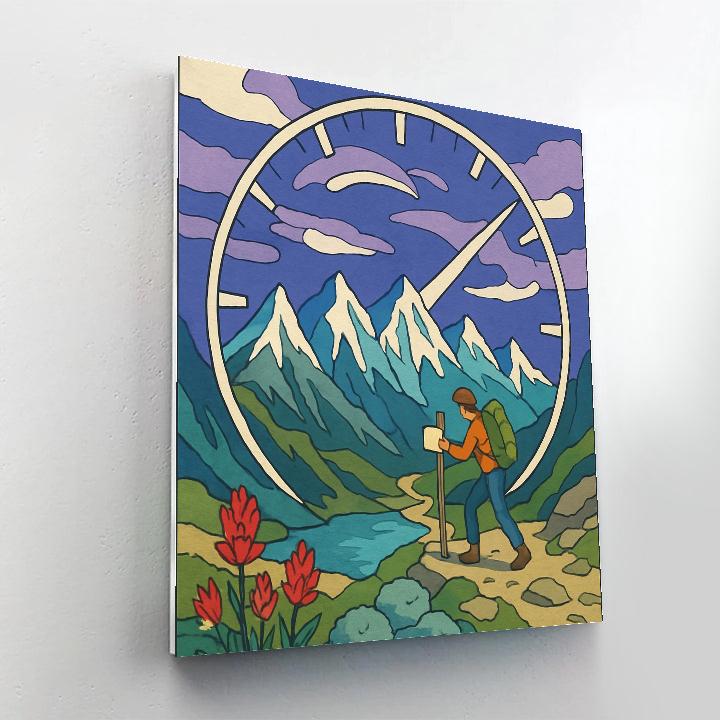 Weather Dial Mountain Panorama Numbered painting kits