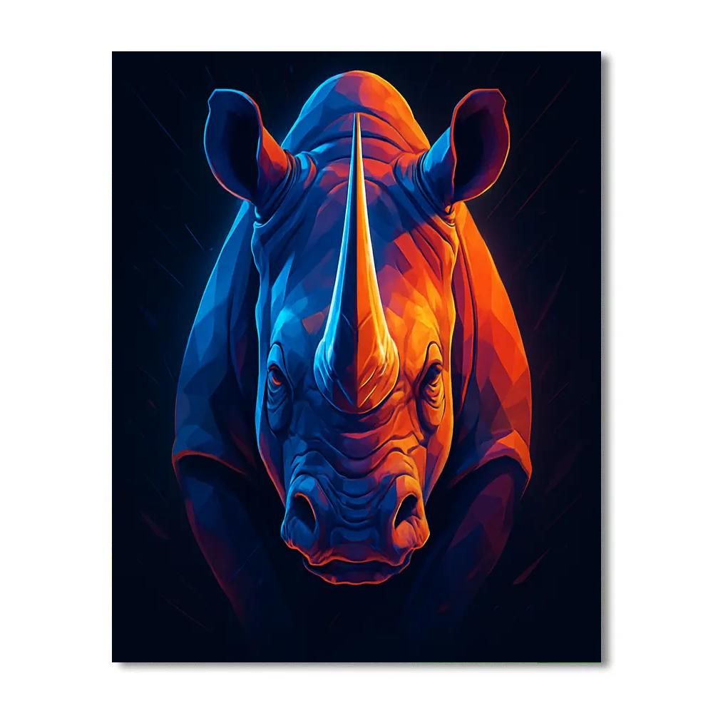 Prismatic Rhino Vanguard Number painting