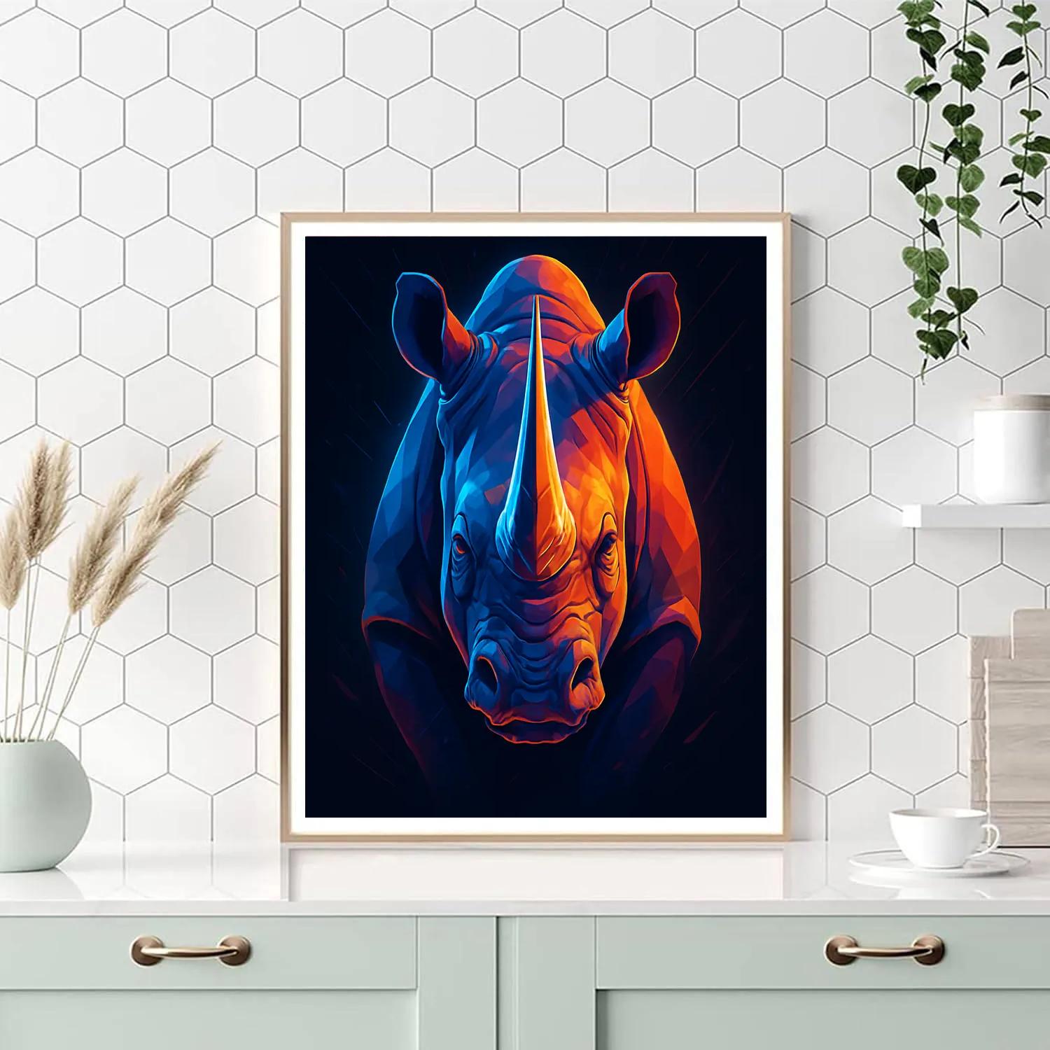 Prismatic Rhino Vanguard Number painting