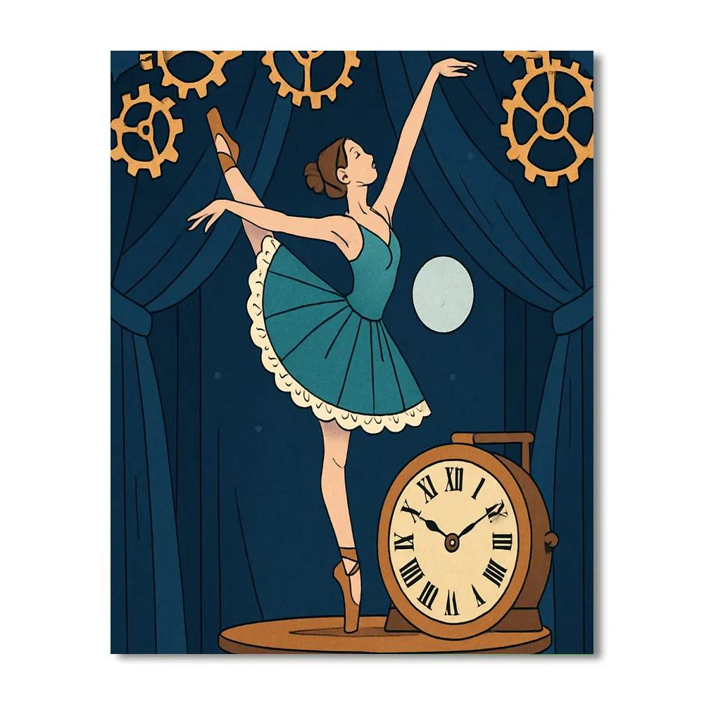 Moonlit Clockwork Ballet Paint by numbers kits