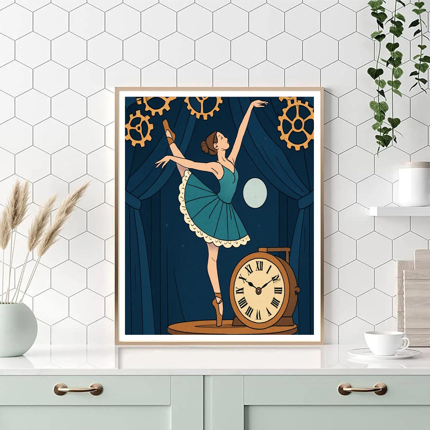 Moonlit Clockwork Ballet Paint by numbers kits