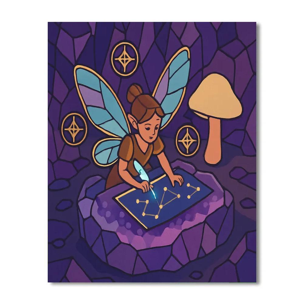Starlit Fairy Cartographer Painting by numbers kit