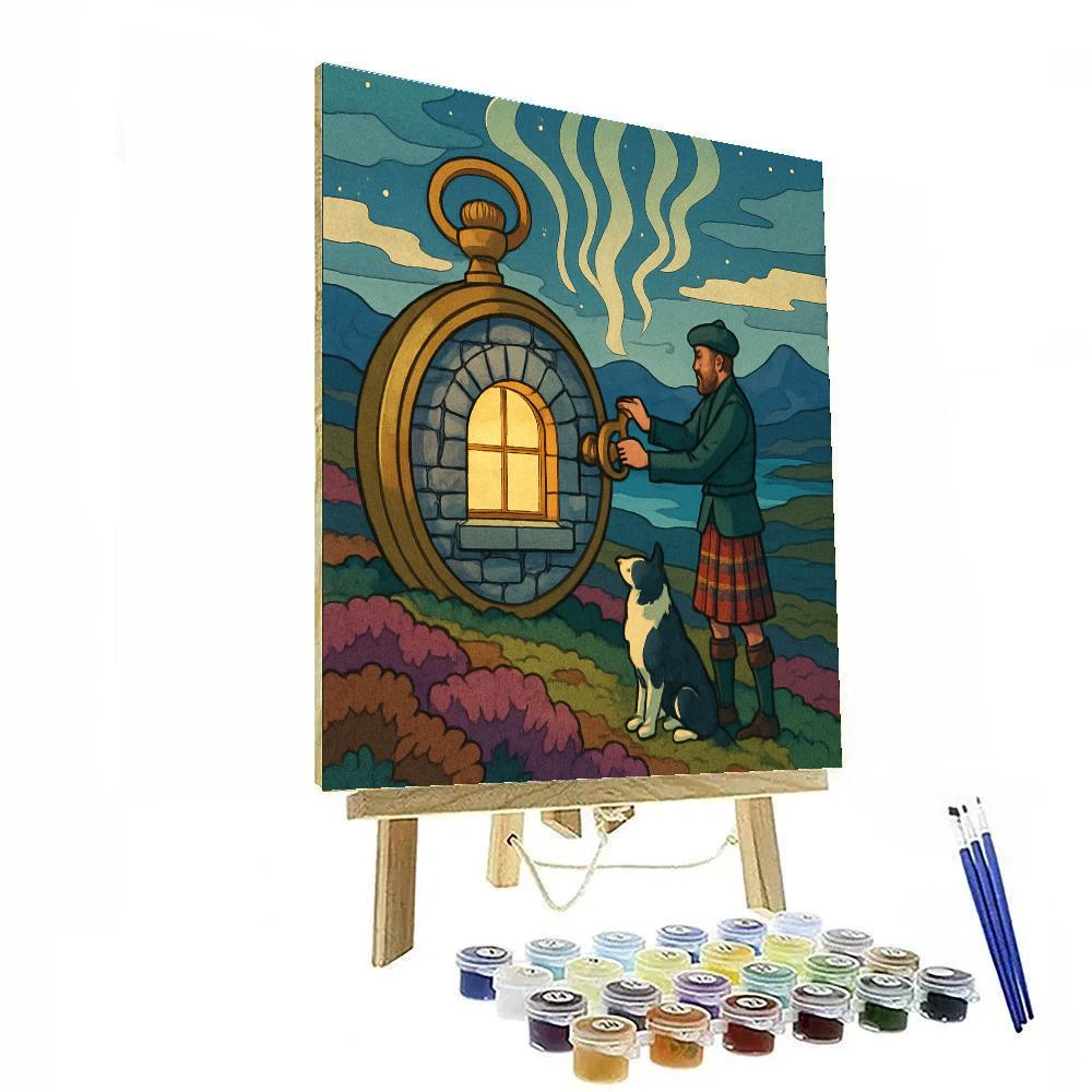 Clockwork Bothy In Scotland Twilight Number painting
