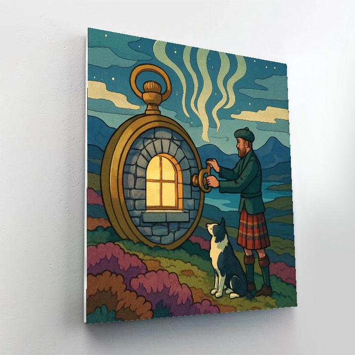 Clockwork Bothy In Scotland Twilight Number painting