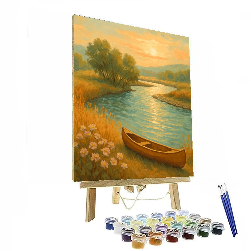 Sunrise Over The Amber Reed Riverbend DIY paint by numbers