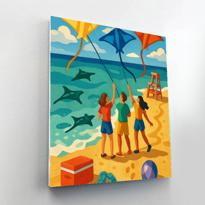 Kite Festival At The Beach Paint by numbers art