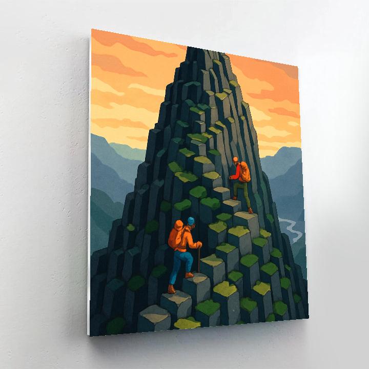 Basalt Staircase To The Mountain Numbered painting kits