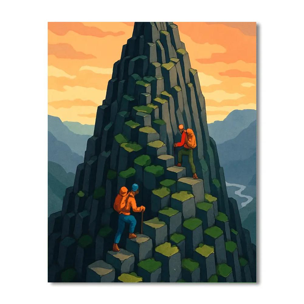 Basalt Staircase To The Mountain Numbered painting kits