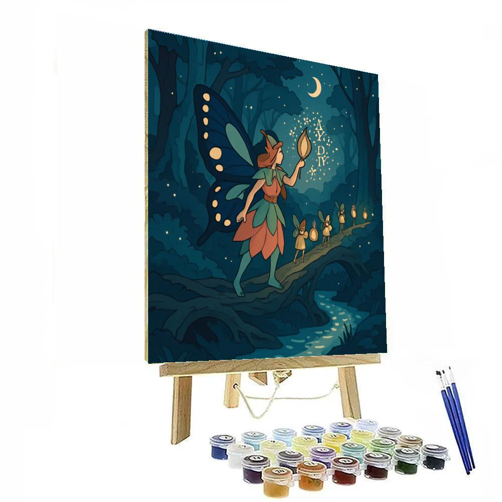 Lantern Grove With Fairy Procession paint by color