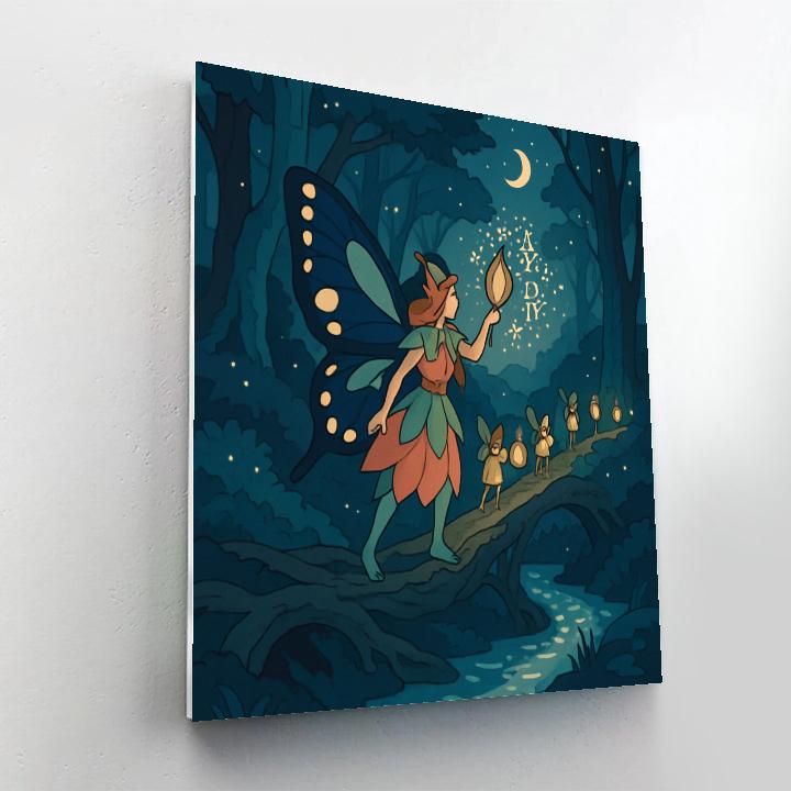 Lantern Grove With Fairy Procession paint by color