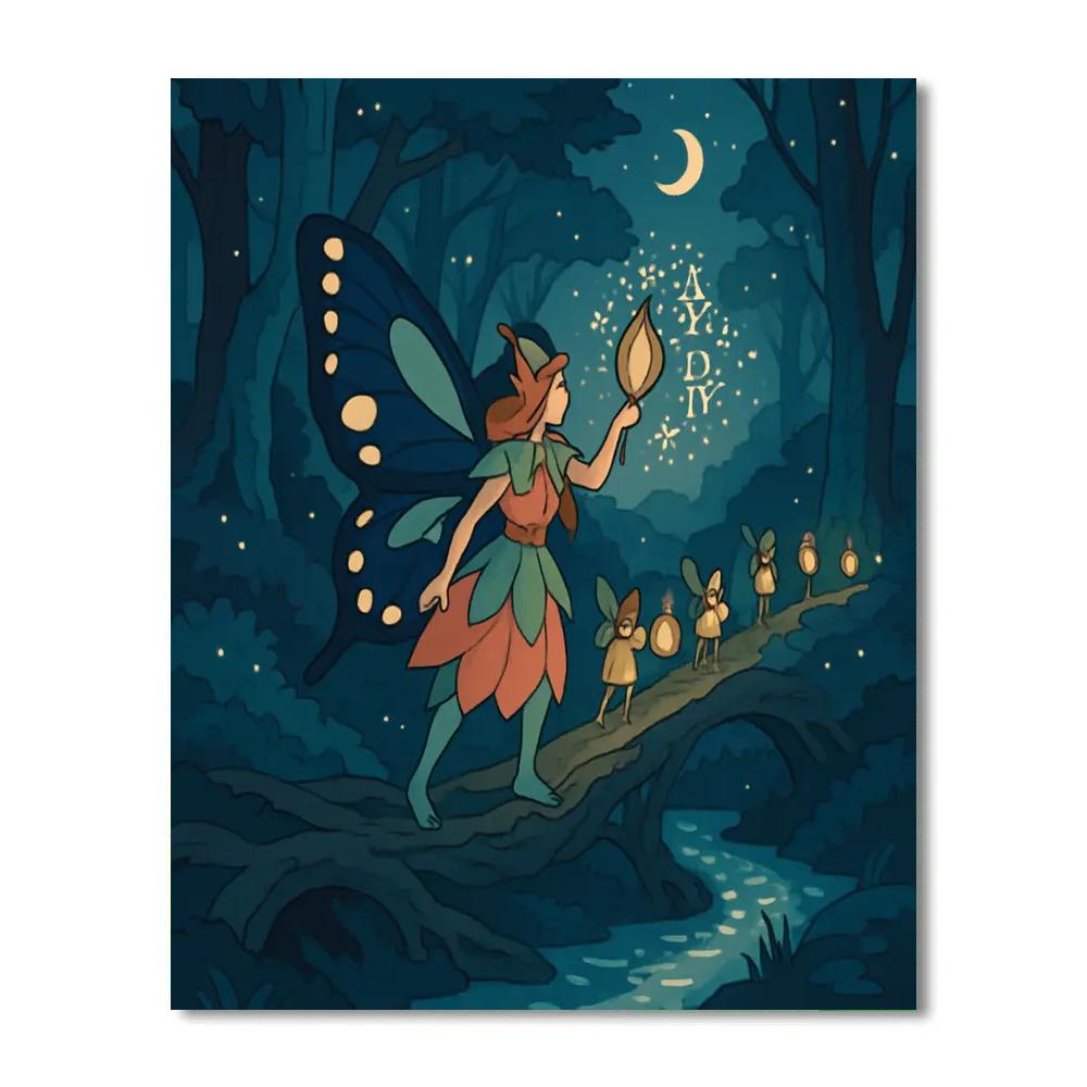 Lantern Grove With Fairy Procession paint by color