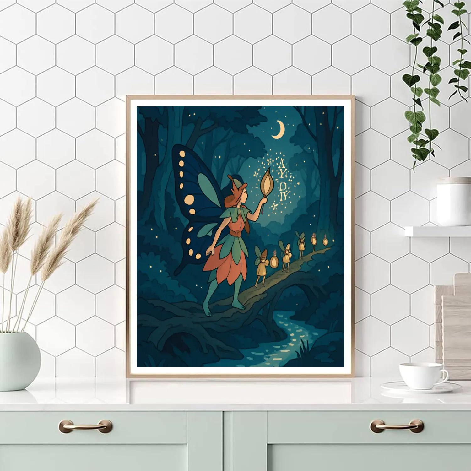 Lantern Grove With Fairy Procession paint by color
