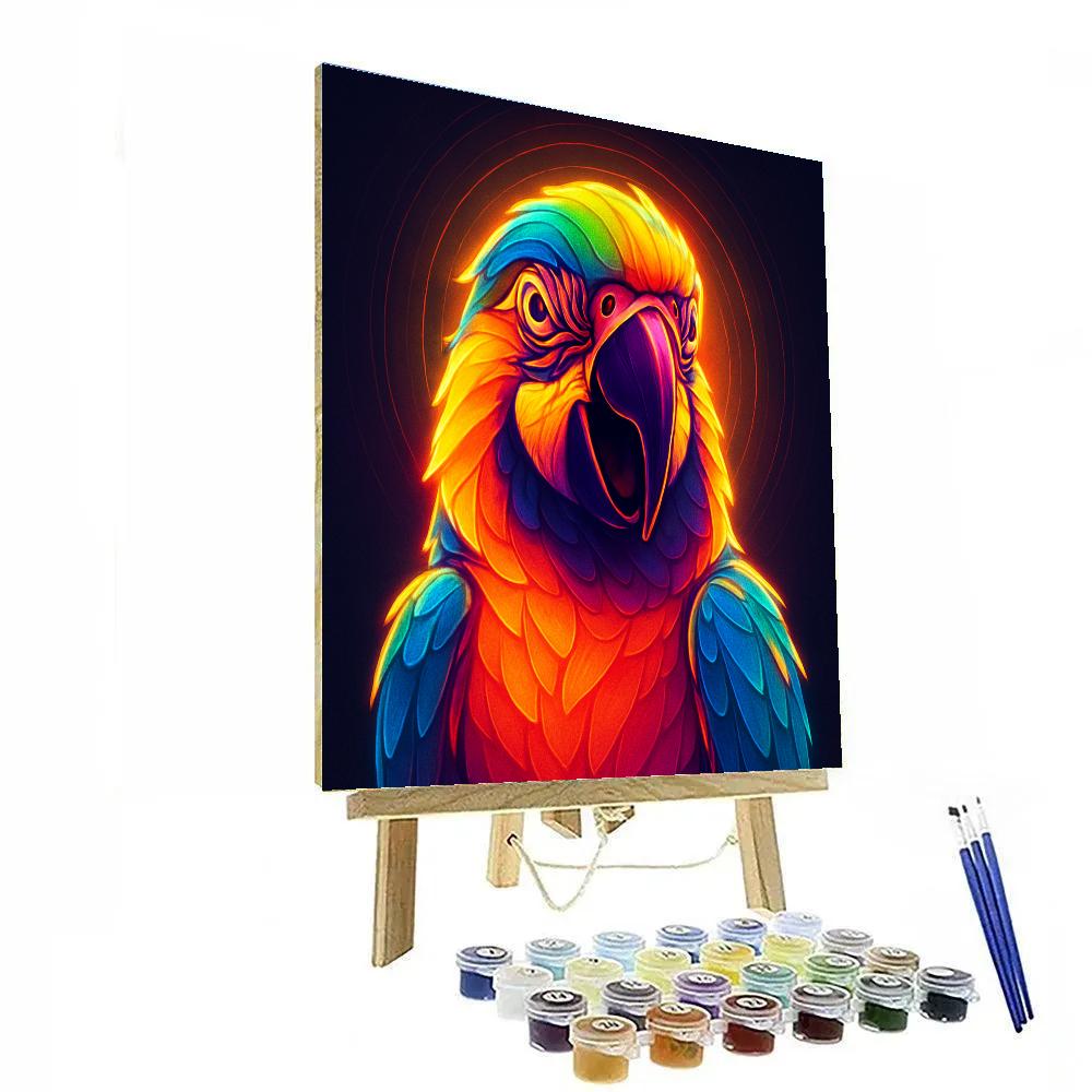 Solar Flare Macaw Sovereign DIY paint by numbers