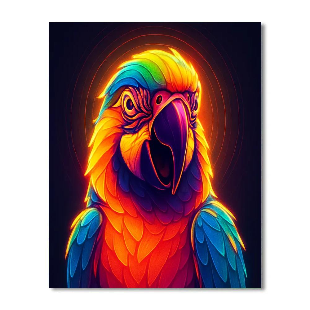 Solar Flare Macaw Sovereign DIY paint by numbers