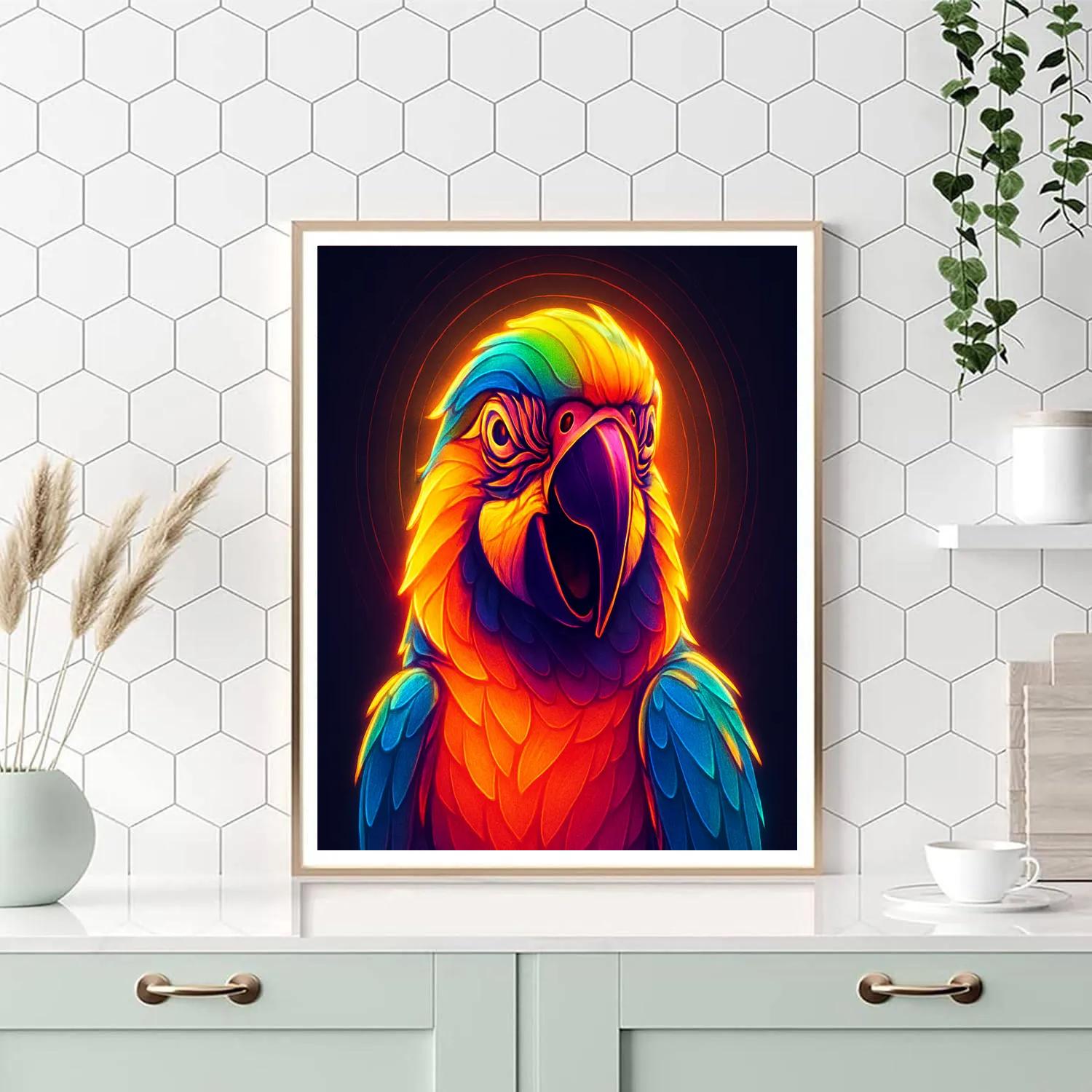 Solar Flare Macaw Sovereign DIY paint by numbers
