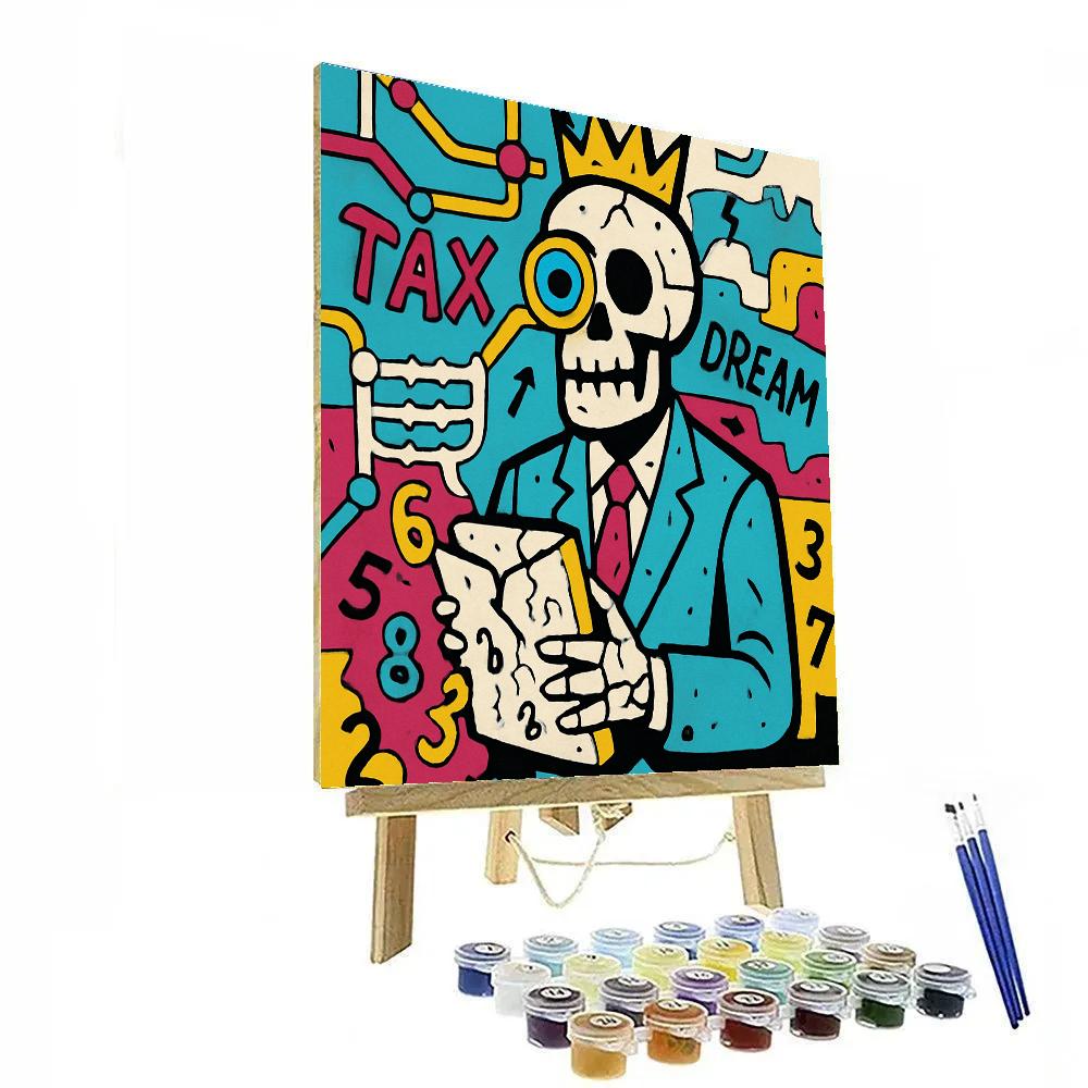 Neon Ledger Basquiat Painting by numbers kit