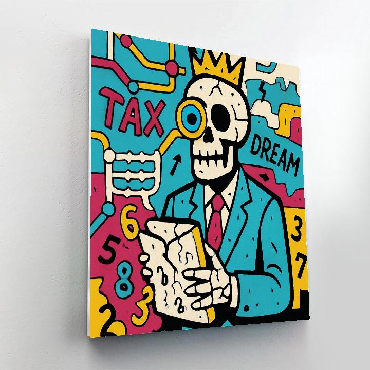 Neon Ledger Basquiat Painting by numbers kit