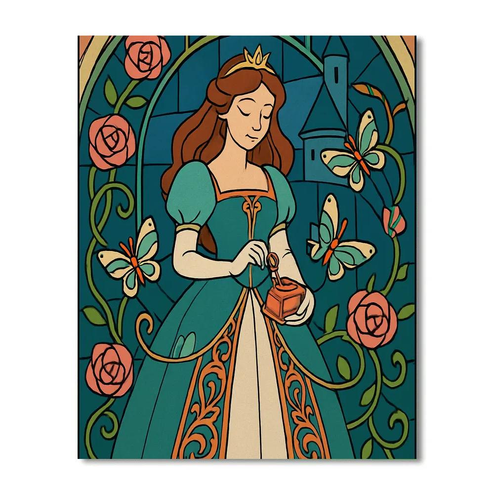 Clockwork Conservatory Princess paint by number