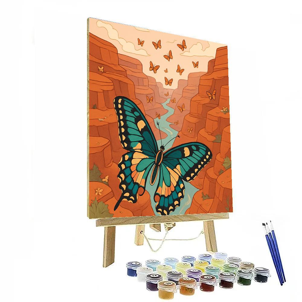 Canyon Echo Butterfly Migration paint by numbers