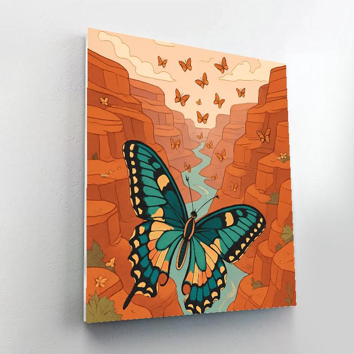 Canyon Echo Butterfly Migration paint by numbers