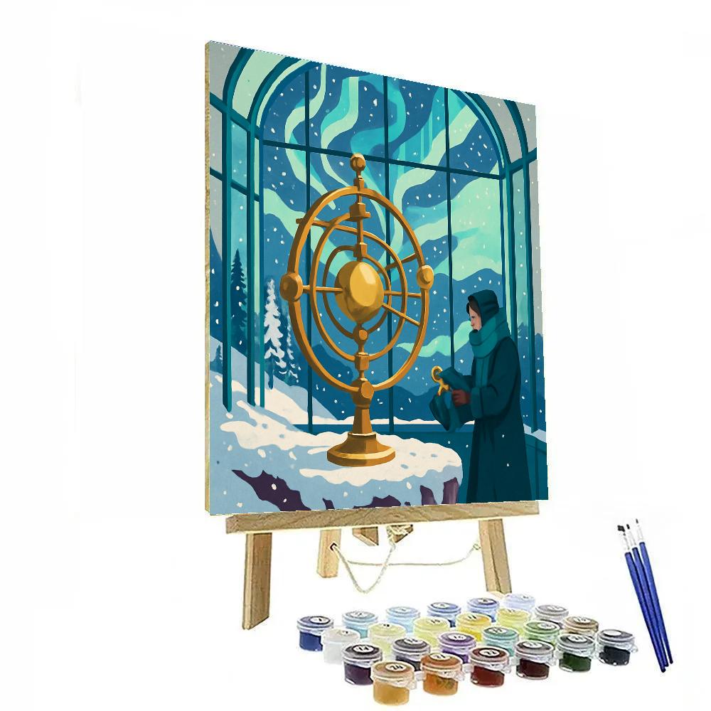 Clockwork Aurora Winter Conservatory Painting by numbers kit