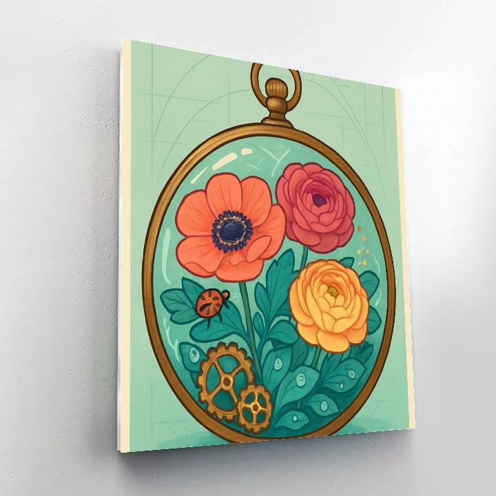 Clockwork Floral Terrarium paint by color