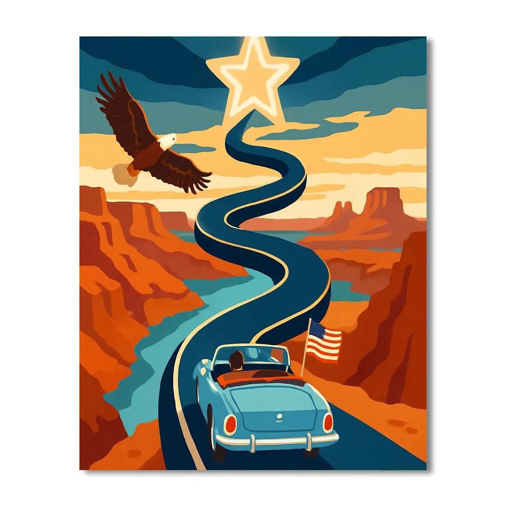 Canyon Stargate Road Trip In USA DIY paint by numbers